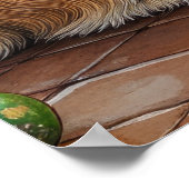 Poster Cairn Terrier Sitting Fireplace Christmas Lights (Coin)