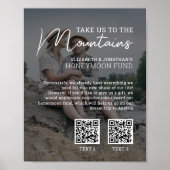 Poster Caisse de lune de miel code QR moderne photo (Devant)