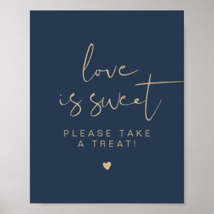 Poster CAITLIN Elegant Marine Gold Love is Sweet Favor Si