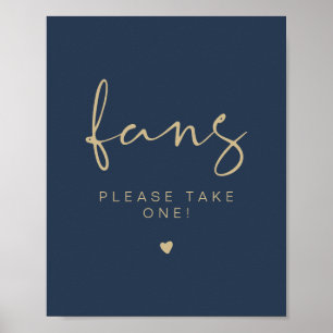 Poster CAITLIN Marine & Gold S'il vous plaît prendre un M