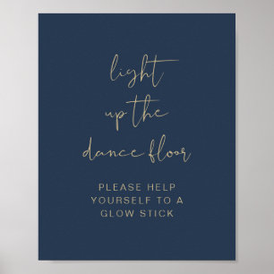 Poster CAITLIN Navy Éclairer Le Stick Lumineux Dance Floo