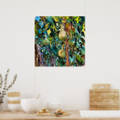 Poster Calabash Arbre Gourdes En Automne Art Acrylique (Cuisine)