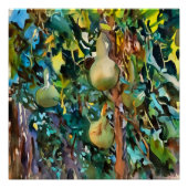 Poster Calabash Arbre Gourdes En Automne Art Acrylique (Devant)