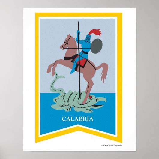 Poster Calabre Italie Région Art Imprimer (Devant)