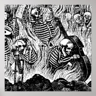 Poster Calavera des années 1900 Mexique d'artistes et