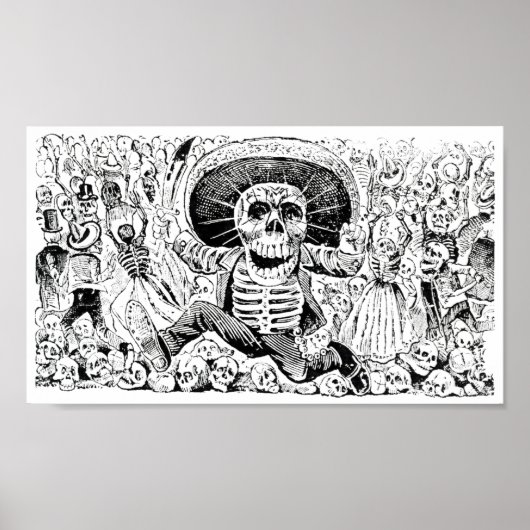 Poster Calavera Oaxaqueña par José Guadalupe Posada 1903 (Devant)