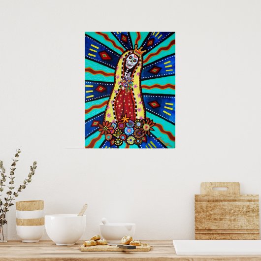 Poster Calavera Virgen Guadalupe (Cuisine)
