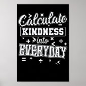 Poster Calculate Kindness Into Everyday (Devant)