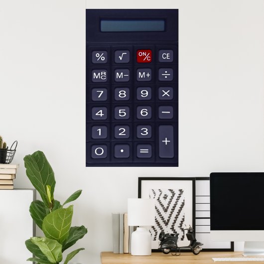 Poster calculatrice (Bureau à domicile)