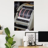 Poster Calculatrice mécanique vintage - Un aperçu (Bureau à domicile)