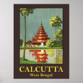 Poster Calcutta, capitale du Bengale Occidental, Inde (Devant)