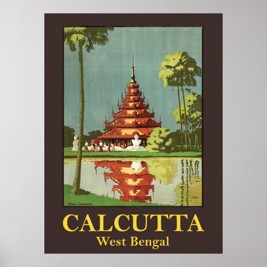 Poster Calcutta, la capitale du Bengale occidental, Inde (Devant)