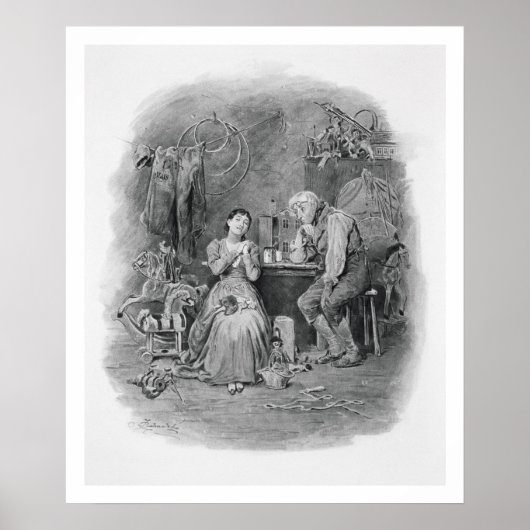 Poster Caleb Plummer and his Blind daughter, from 'Charle (Devant)