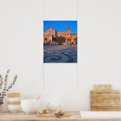 Poster Calèche dans la Plaza de Espana à (Cuisine)