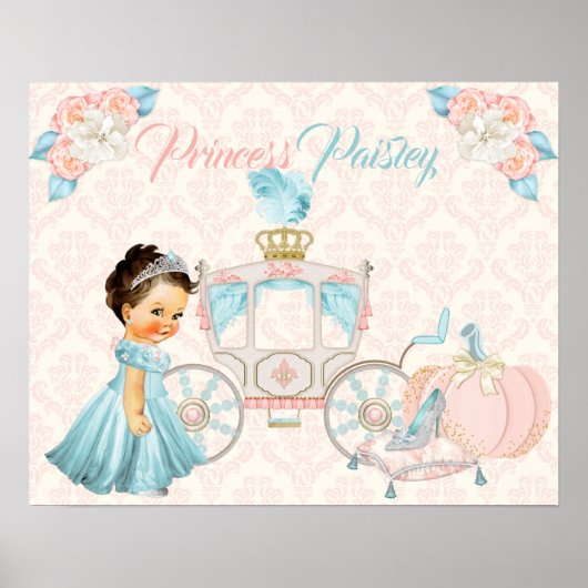 Poster Calèche de conte de fées Princesse Chambre de bébé (Devant)