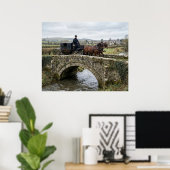 Poster Calèche sur un pont de pierre (Bureau à domicile)