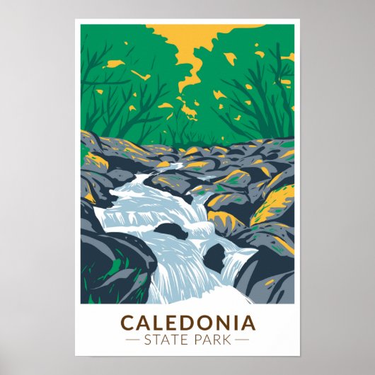 Poster Caledonia State Park Pennsylvanie Vintage (Devant)