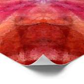 Poster caleidoscope rouge (Coin)