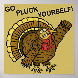 Poster Calembour drôle de la Turquie de thanksgiving