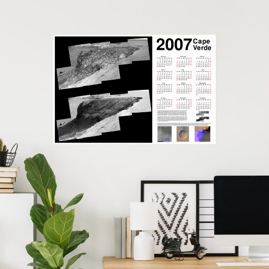 Poster Calendrier 2007 Cap-Vert (Mars) (Bureau à domicile)