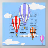 Poster Calendrier 2011 Ballons (Devant)