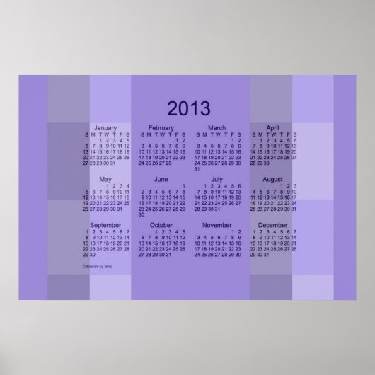 Poster Calendrier 2013 (Devant)