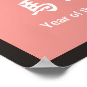 Poster Calendrier 2014 - Année du Cheval Retro couleur Ro (Coin)