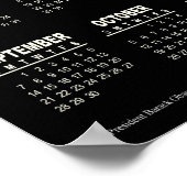 Poster Calendrier 2014 Barack Obama de découpe | noir (Coin)