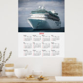 Poster Calendrier 2014 du paquebot de croisière de luxe (Cuisine)