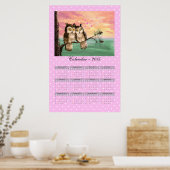 Poster Calendrier 2015 chouettes d'amour (Cuisine)