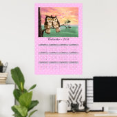 Poster Calendrier 2015 chouettes d'amour (Bureau à domicile)