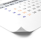 Poster calendrier 2015 de l'ara macao (Coin)