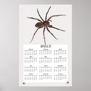 Poster calendrier 2015 de l'araignée de loup