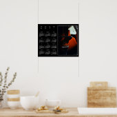 Poster Calendrier 2017 Quand ma guitare dort doucement (Cuisine)