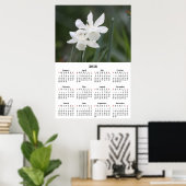 Poster Calendrier 2018 Daffodils blancs Photographie (Bureau à domicile)