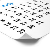 Poster Calendrier 2018 Photographie Fleurs Sauvages Dorée (Coin)