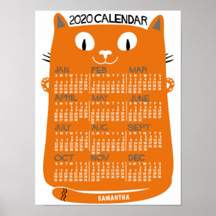 Poster Calendrier 2020 (Voir la description pour la nouve
