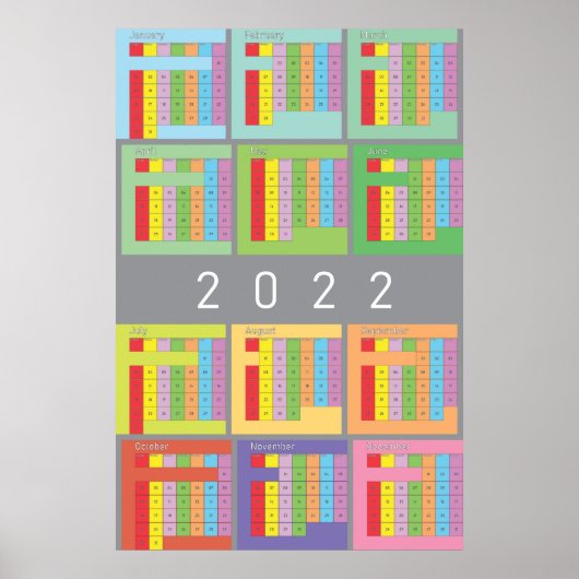 Poster calendrier 2022 couleur intégrale (Devant)