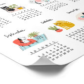 Poster Calendrier 2023 Cartoon mignon Chats et Chiens (Coin)