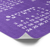 Poster Calendrier 2023 sur photo de texture de lin mauve (Coin)