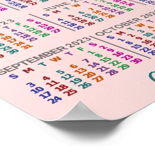 Poster Calendrier 2023 (voir description pour la version (Coin)