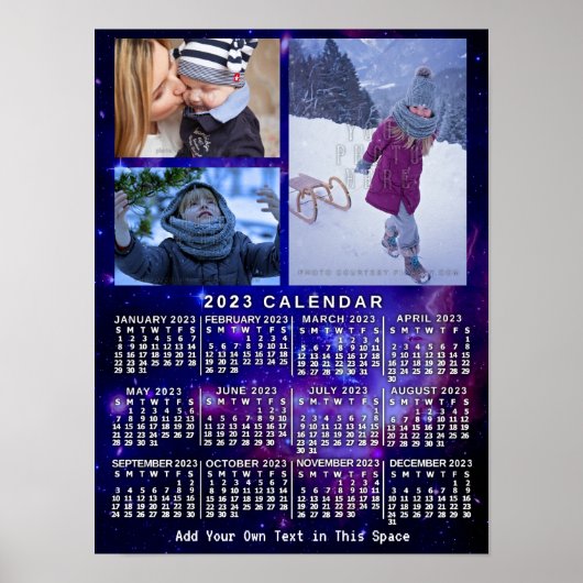 Poster Calendrier 2023 (voir description pour la version  (Devant)