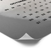 Poster Calendrier 2024 avec photo de coupe de cheveux fan (Coin)