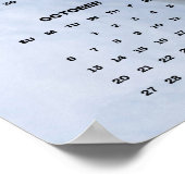 Poster Calendrier 2024 Cheval arabe blanc élégant dans la (Coin)