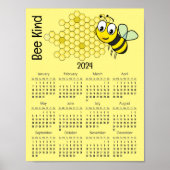 Poster Calendrier 2024 de Bee and Honeycomb (Devant)