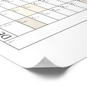 Poster Calendrier 2024 de l'organisation du planificateur (Coin)