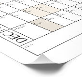 Poster Calendrier 2024 de l'organisation du planificateur (Coin)