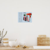 Poster Calendrier 2024 Design de liste de cheveux (Cuisine)