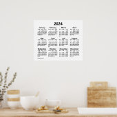 Poster Calendrier 2024 fond blanc de Janz (Cuisine)