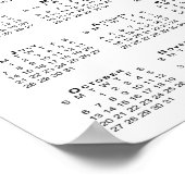 Poster Calendrier 2024 Logo et texte professionnels (Coin)